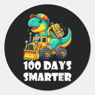 Pegatina Redonda 100 Días Escolares 100º Día De La Guardería