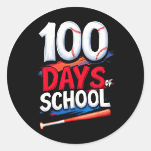 Pegatina Redonda 100 Días Escolares Venden Niños
