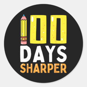 Pegatina Redonda 100 días más bruscos 100 días para los niños maest
