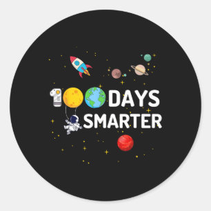 Pegatina Redonda 100 días más divertidos y divertidos, 100 días de