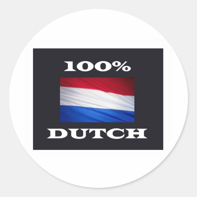 Pegatina Redonda 100% dUTCH (Anverso)