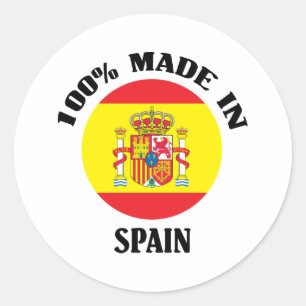 Pegatina Redonda 100% Hecho En España