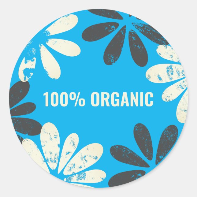 Pegatina Redonda 100% Orgánico (Anverso)