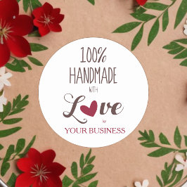 Pegatina Redonda 100% Quote Craft Articles Handmade