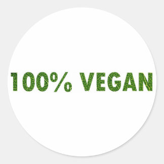 Pegatina Redonda 100% Vegan