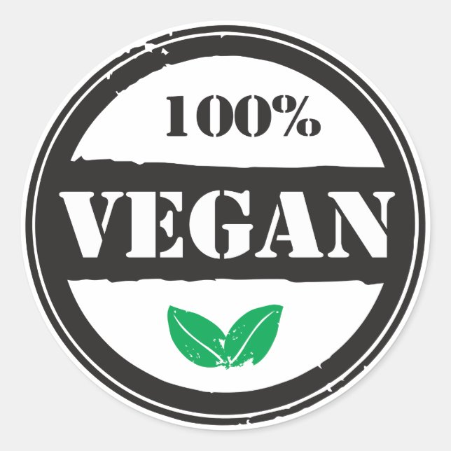PEGATINA REDONDA 100% VEGAN (Anverso)