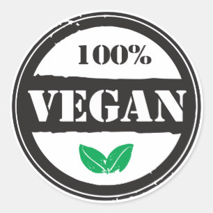 PEGATINA REDONDA 100% VEGAN