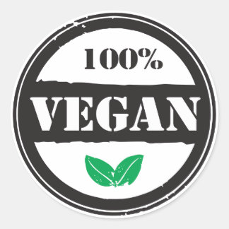 PEGATINA REDONDA 100% VEGAN