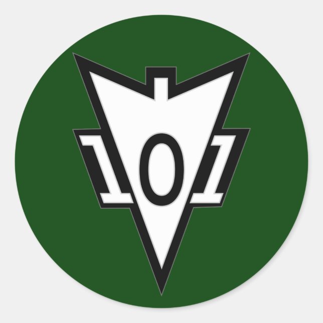 Pegatina Redonda 101ª División Aérea Recondo parche de bolsillo 2 (Anverso)