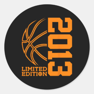 PEGATINA REDONDA 10.º CUMPLEAÑOS BASKETBALL LIMITED EDITION 2013