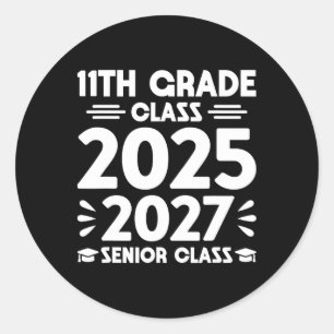 Pegatina Redonda 11º Grado Cl De 2025 Futuro Cl Superior De 2027