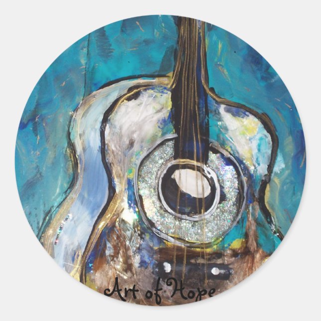 Pegatina Redonda 111308+1 174, arte de la esperanza (Anverso)