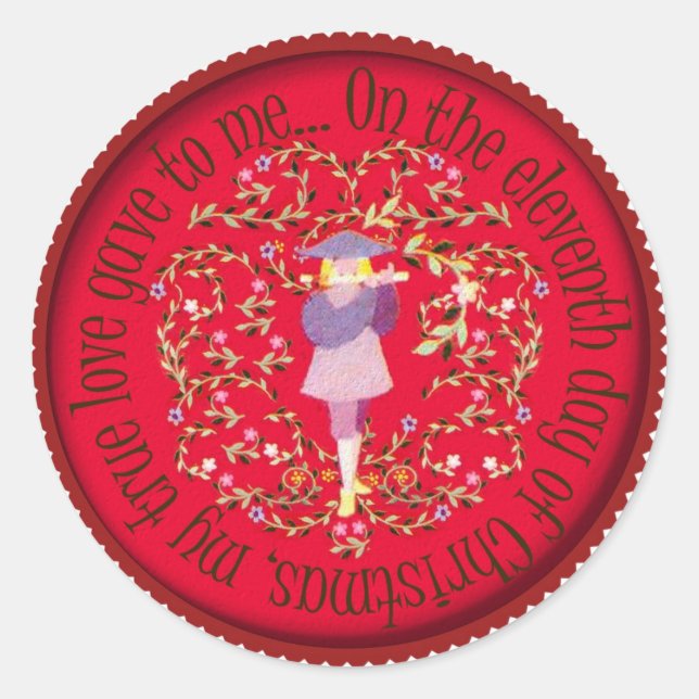 Pegatina Redonda 11 tuberías (Anverso)