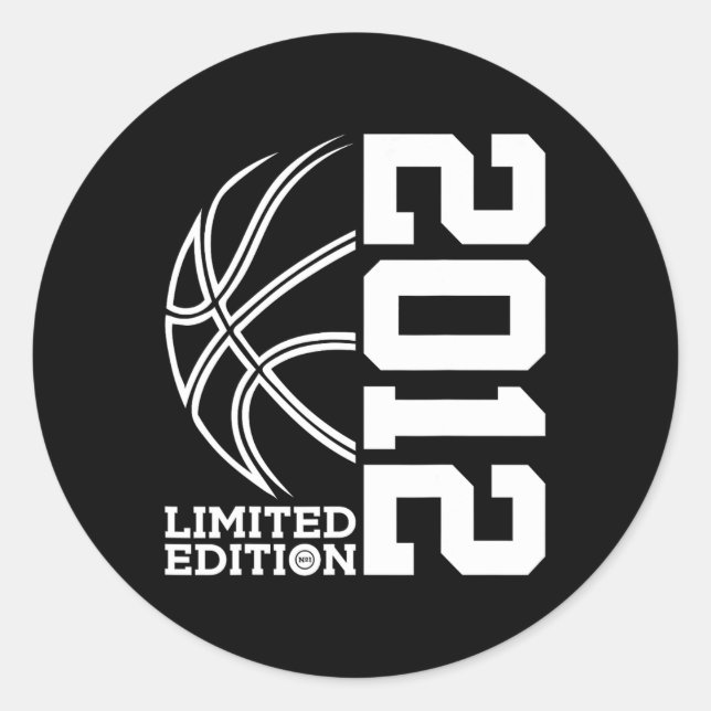 Pegatina Redonda 11th Birthday Basketball Limited Edition 2012 1 (Anverso)