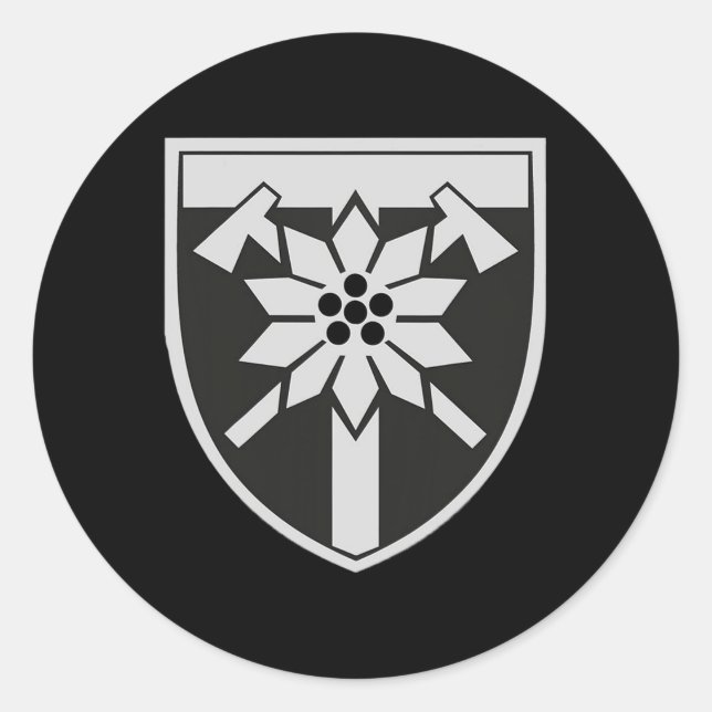 Pegatina Redonda 128th Mountain Ault Brigade (ukraine) Ukrainian Mi (Anverso)