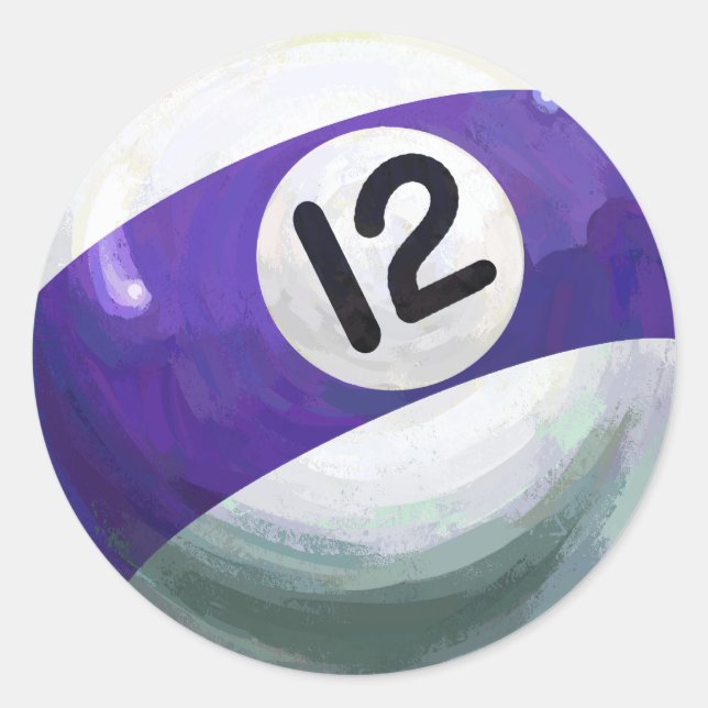 Pegatina Redonda 12 Ball (Anverso)