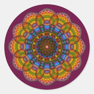Pegatina Redonda 12 Ojos Mandala