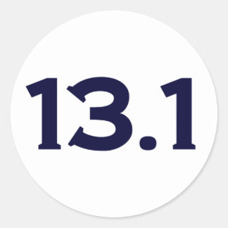 Pegatina Redonda 13.1 Media Maratón