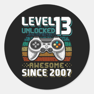 Pegatina Redonda 13 Desbloqueados Impresionantes Videojuegos 2007 1