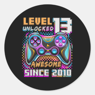 Pegatina Redonda 13 Desbloqueados Impresionantes Videojuegos 2010 1