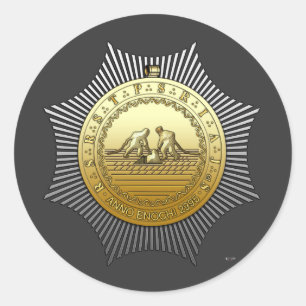 Pegatina Redonda 13° grado: Maestro del Noveno Arco