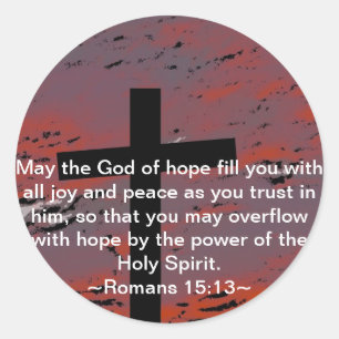 Pegatina Redonda 15:13 de los romanos