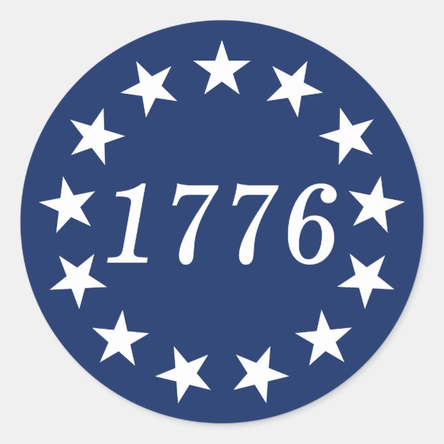 PEGATINA REDONDA 1776 (Anverso)