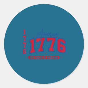 Pegatina Redonda 1776 América 250 Años Libertad