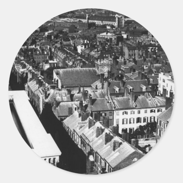 Pegatina Redonda 1859: La ciudad de Boston, Massachusetts (Anverso)