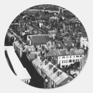 Pegatina Redonda 1859: La ciudad de Boston, Massachusetts