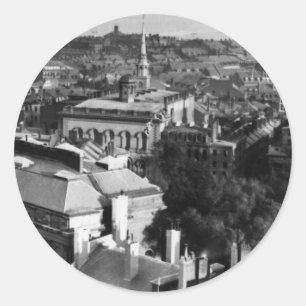 Pegatina Redonda 1859: Una vista de Boston que mira del sur
