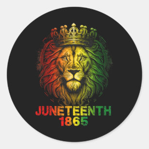 Pegatina Redonda 1865 de junio se celebra la liberación de los afro