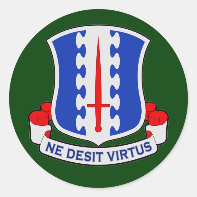 Pegatina Redonda 187º Regimiento de Infantería (Airborne) DUI (Anverso)