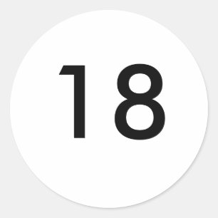 PEGATINA REDONDA 18.ª
