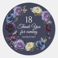18.º cumpleaños Moody Purple Flower Gracias Por Fa