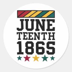 Pegatina Redonda 18 de junio celebrando la libertad negra en África