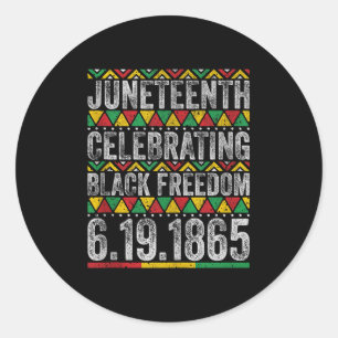 Pegatina Redonda 18 de junio celebrando la libertad negra en África