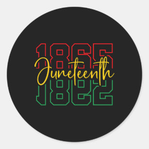 Pegatina Redonda 18 de junio de 1865 Ind en historia negra afroamer