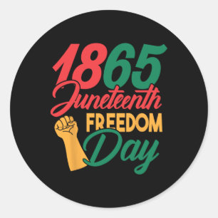 Pegatina Redonda 18 de junio de 1865 se celebra el Día de la Libert