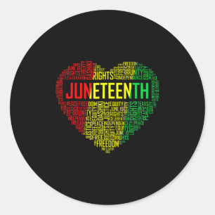 Pegatina Redonda 18 de junio Día de la Libertad del Orgullo Negro