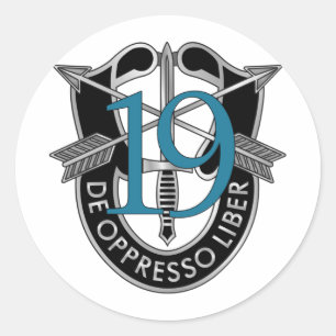 Pegatina Redonda 19º Escudo del Grupo de Fuerzas Especiales