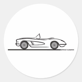 Pegatina Redonda 1959 1960 Corvette de Chevrolet