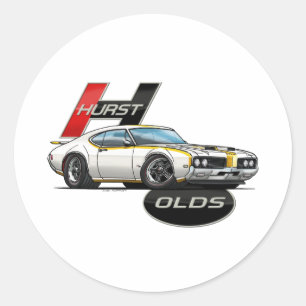 Pegatina Redonda 1969 Hurst Olds Cutlass