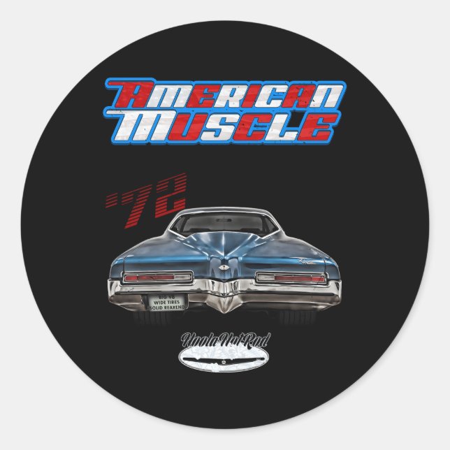 Pegatina Redonda 1972 72 Riviera Boattail GranGrandsportgs455 (Anverso)