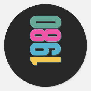 Pegatina Redonda 1980 La Mejor Década