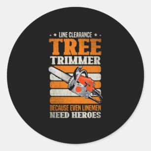 Pegatina Redonda 19.Arboristo para un trimestre de árbol