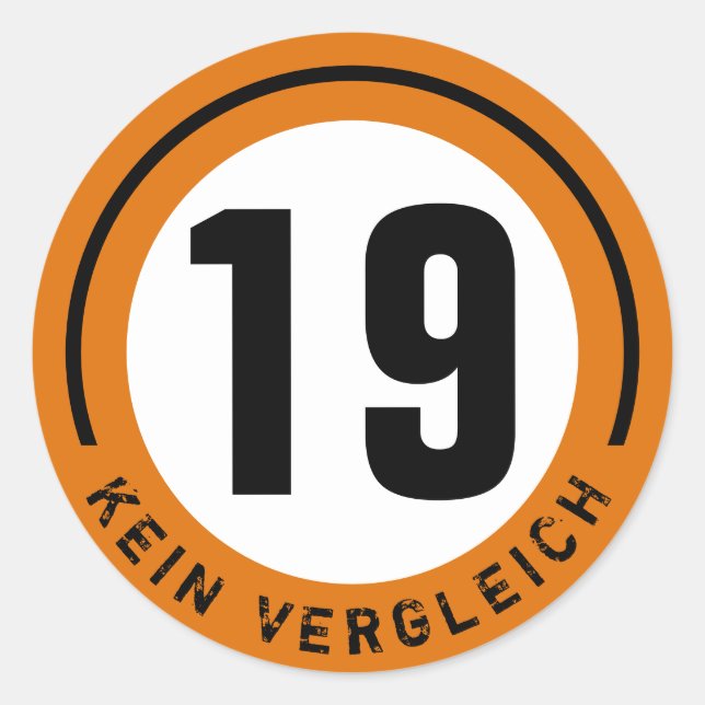 PEGATINA REDONDA #19 CARRERAS (Anverso)