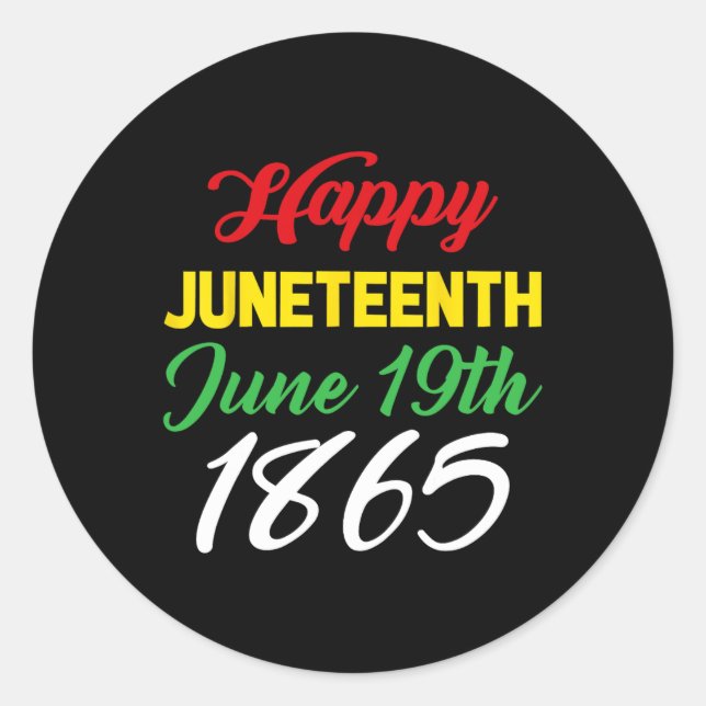 Pegatina Redonda 19 de junio de 1865 (Anverso)