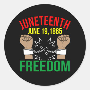 Pegatina Redonda 19 de junio de 1865 Libertad