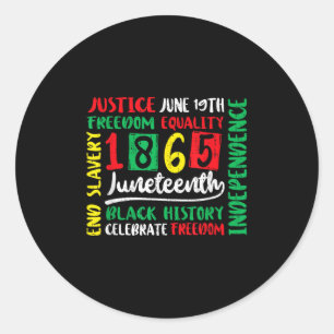 Pegatina Redonda 19 de junio de 1865 Libertad África 19 de junio Ho